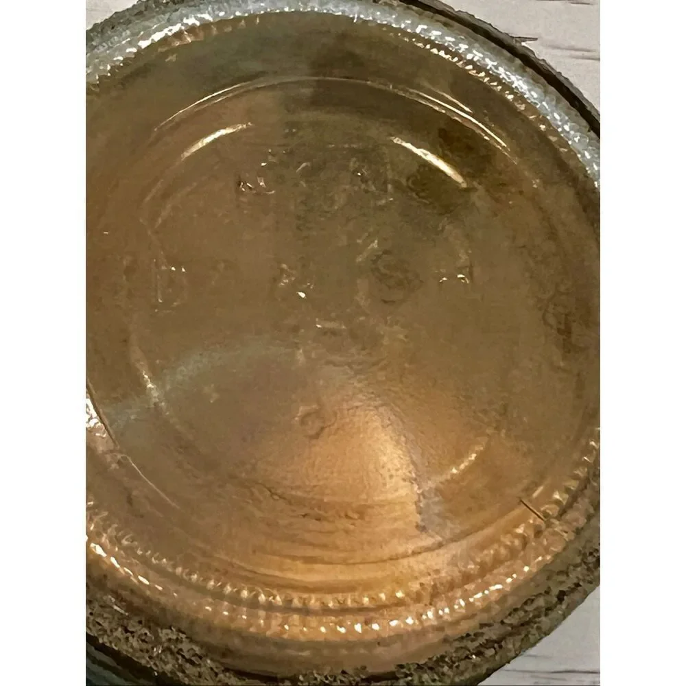 Vintage 5” Frosted Glass Woodland Art Friendship Votive Candle Holder (1980s)